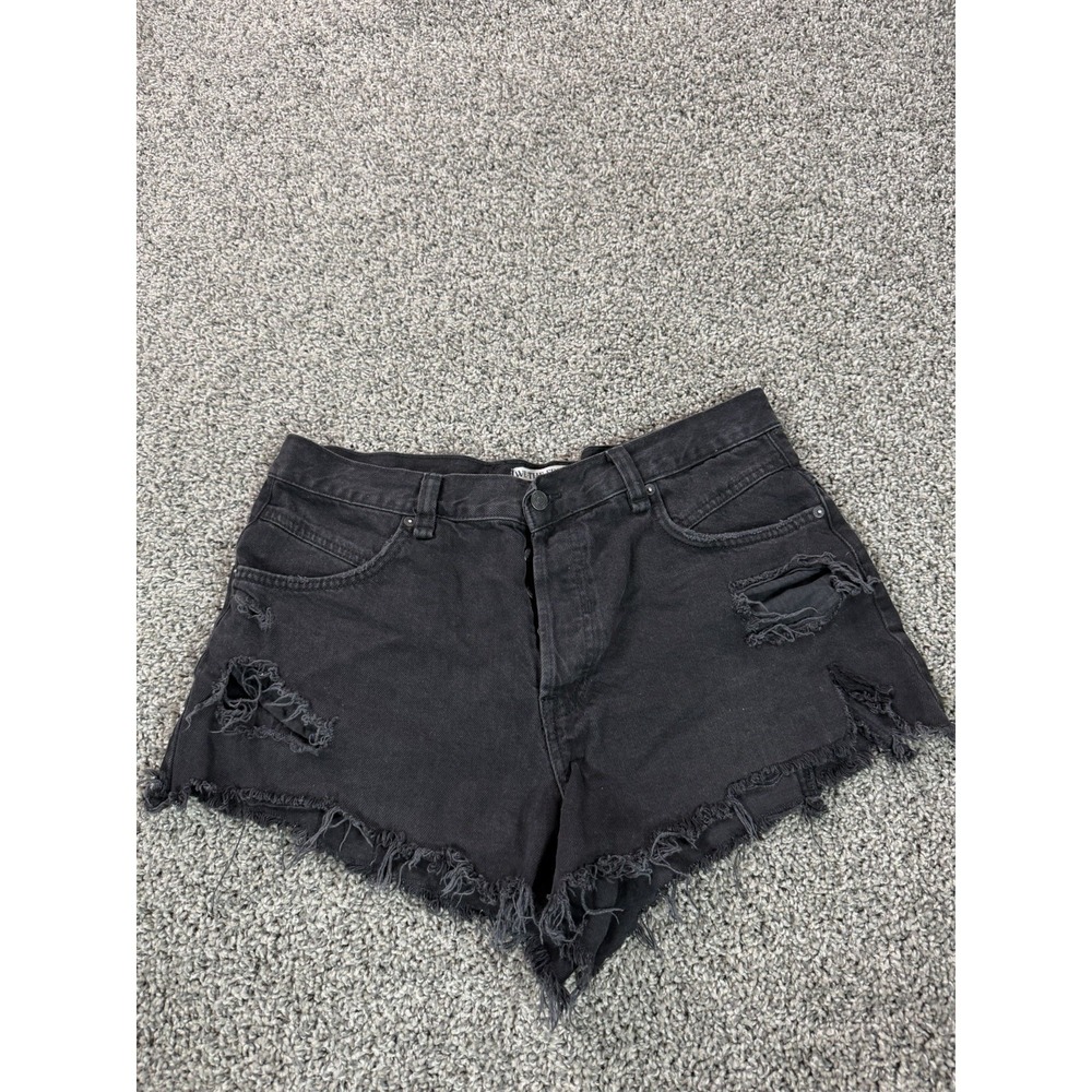 Free People We The Free Now Or Never Denim Jean Shorts Women's Size 31 Black